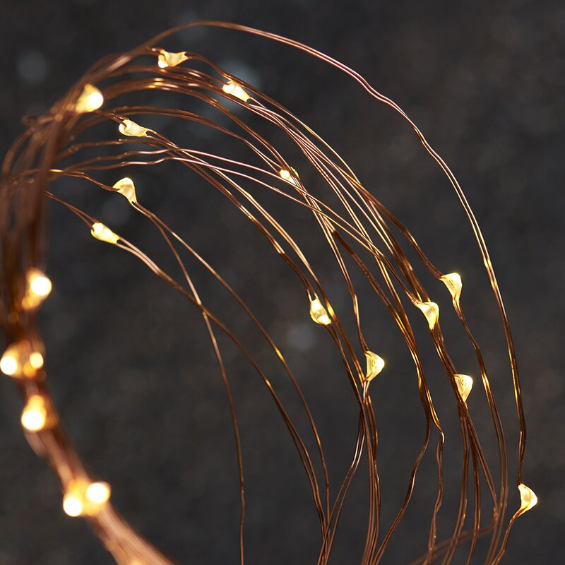 Battery-Powered LED 16.4 ft. 50-Light Fairy String Light