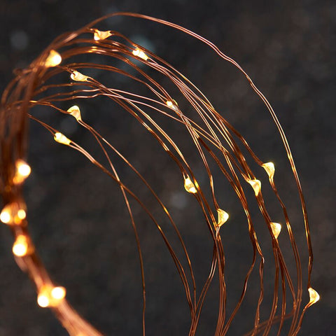 Battery-Powered LED 16.4 ft. 50-Light Fairy String Light